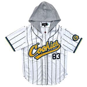 Cookies SF Clothing Mens Puttin In Work Embroidered Hooded Baseball Jersey Shirt